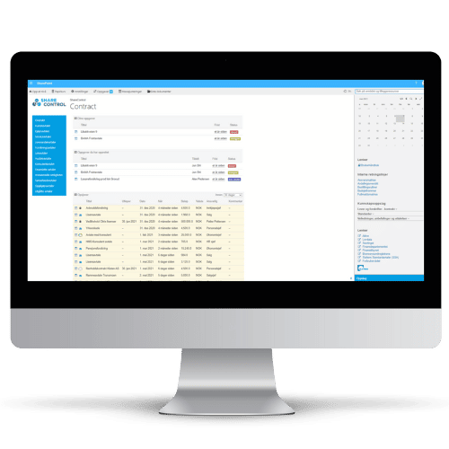 Contract Management System - Share Control