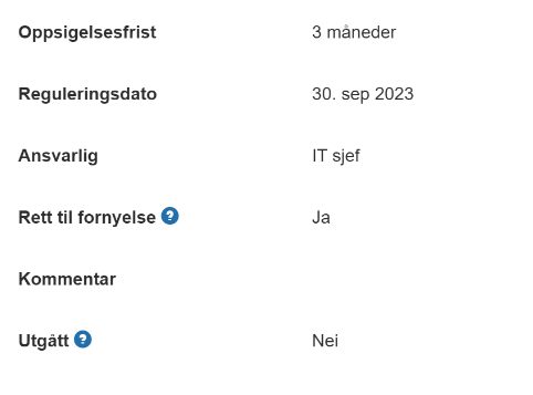 Kontrakt innregistreringsdata