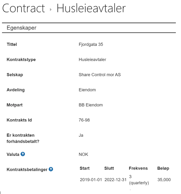 information om avtalspartnern