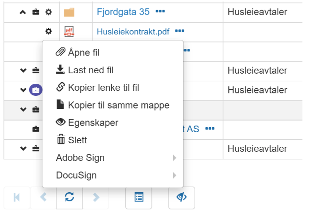 signering af kontraktsdokument