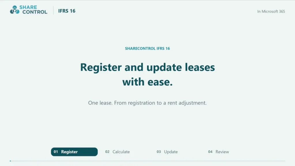 ShareControl IFRS 16 video - Register and Update Leases with Ease